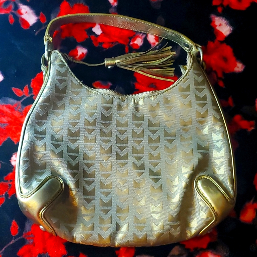 Michael Kors small gold shoulder bag